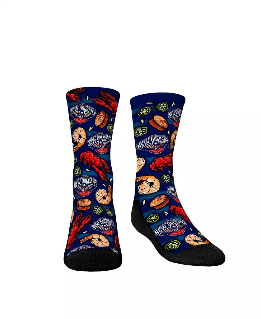 商品Rock 'Em|Youth Boys and Girls Socks New Orleans Pelicans Gumbo Crew Socks,价格¥139,第1张图片