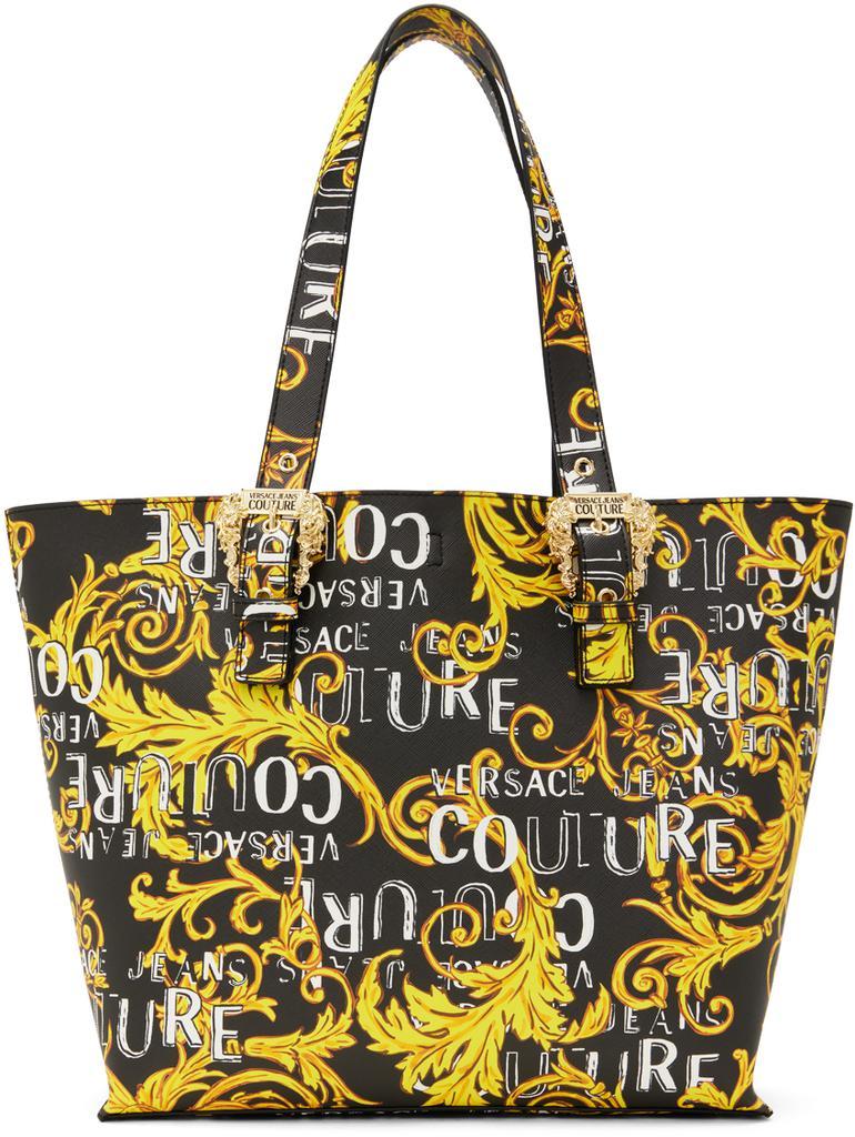 商品Versace|Black & Yellow Printed Tote,价格¥1536,第1张图片