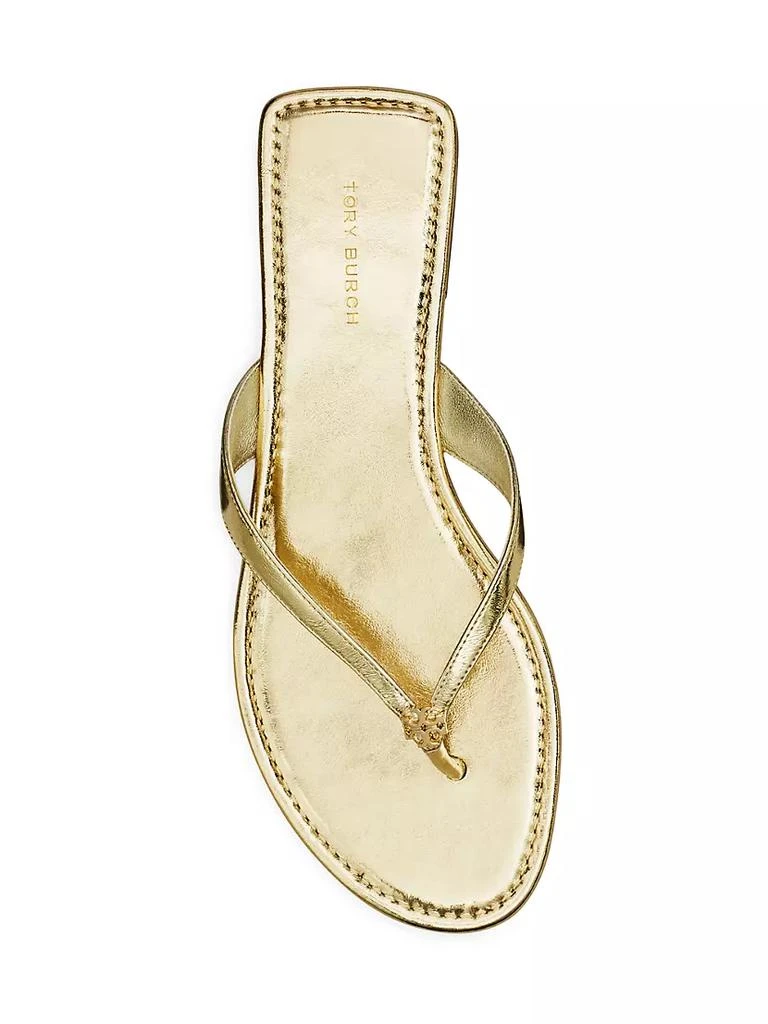 商品Tory Burch|Capri Metallic Leather Flip-Flops,价格¥1314,第4张图片详细描述