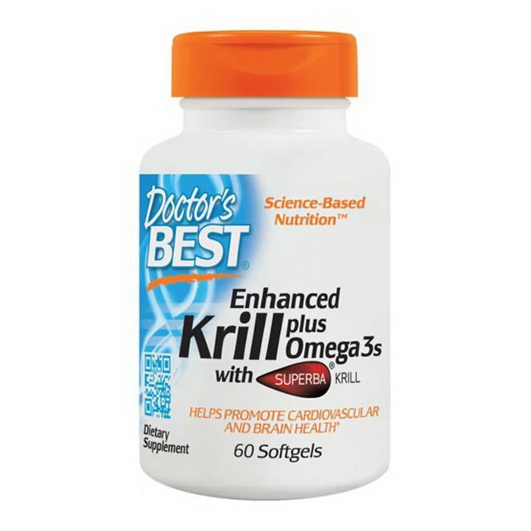 商品Doctors Best Vitamins|Doctors Best Enhanced Krill Plus Omega-3 Softgels, 60 Ea,价格¥152,第1张图片