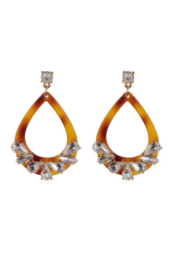 商品OLIVIA WELLES|Halle Crystal Drop Earrings,价格¥165,第2张图片详细描述