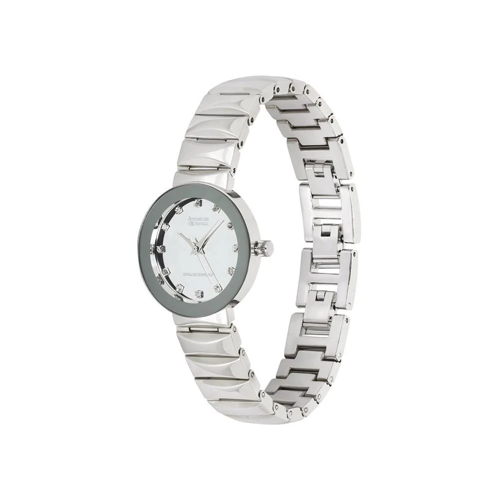 商品American Exchange|Ladies Genuine Diamond Collection Shiny Silver Watch, 28mm,价格¥394,第3张图片详细描述