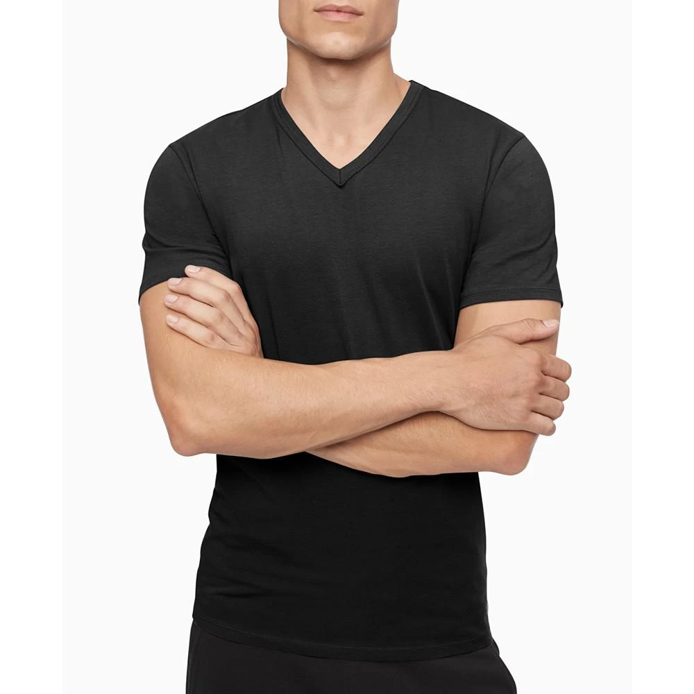商品Calvin Klein|Men's 3-Pk. Cotton Stretch V-Neck Undershirts,价格¥356,第3张图片详细描述