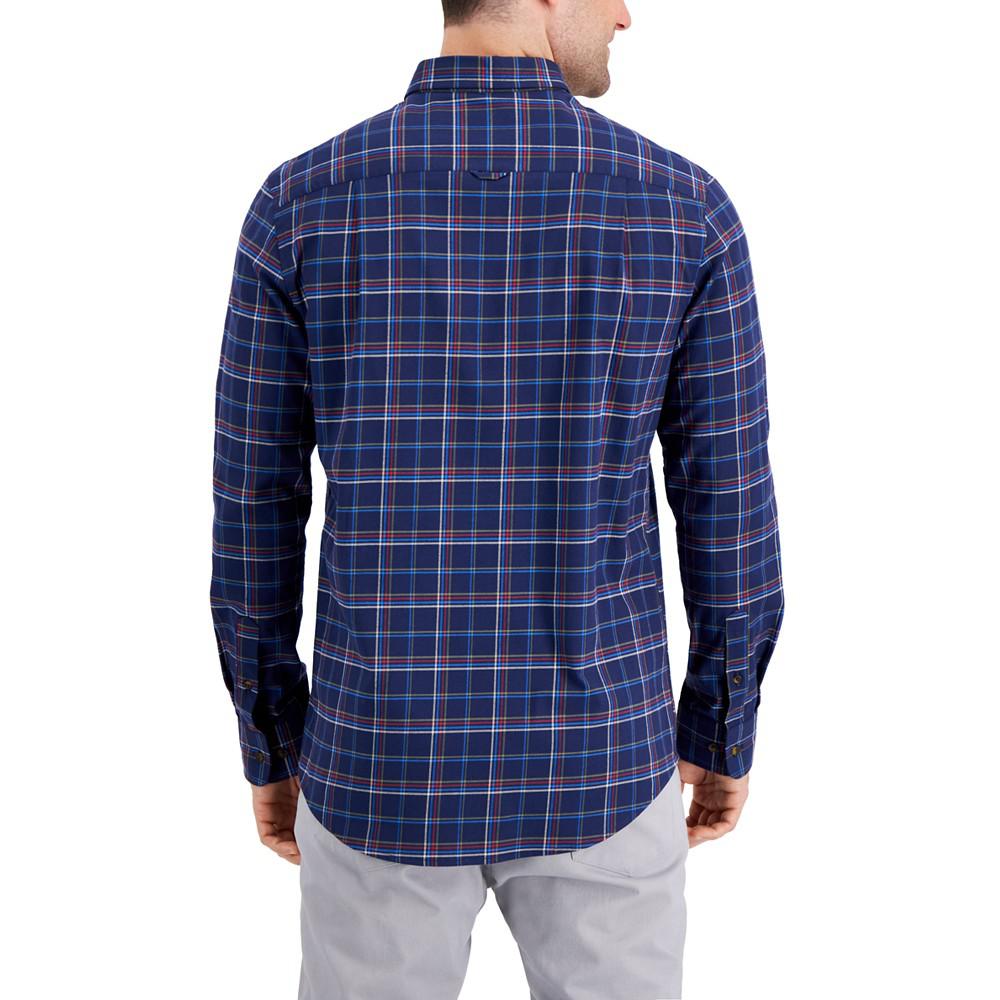 Men's Regular-Fit Brushed Plaid Shirt, Created for Macy's商品第2张图片规格展示