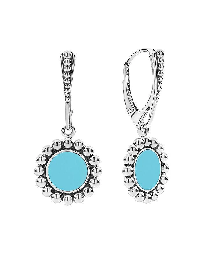 商品LAGOS|Sterling Silver Maya Blue Ceramic Drop Earrings,价格¥2990,第1张图片