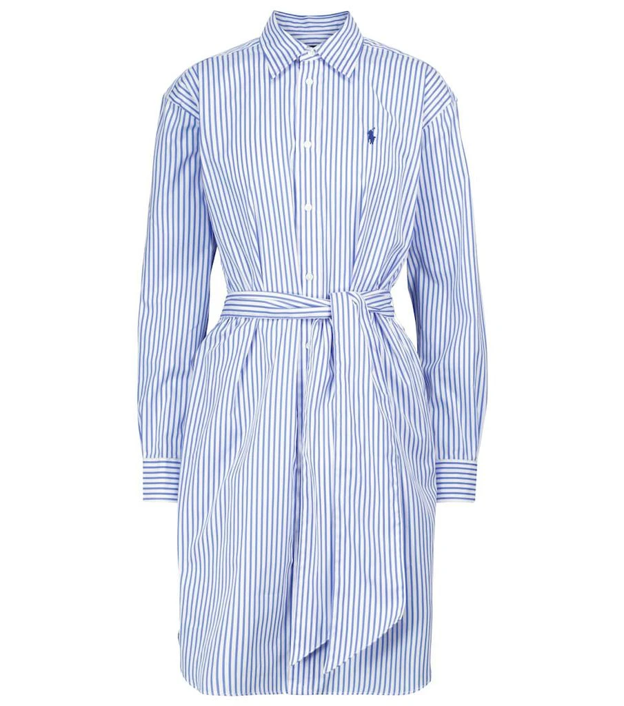 商品Ralph Lauren|细条纹衬衫式迷你连衣裙,价格¥1507,第1张图片