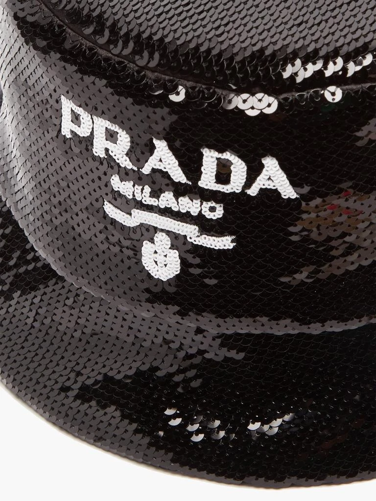 商品Prada|Logo sequinned bucket hat,价格¥4202,第2张图片详细描述