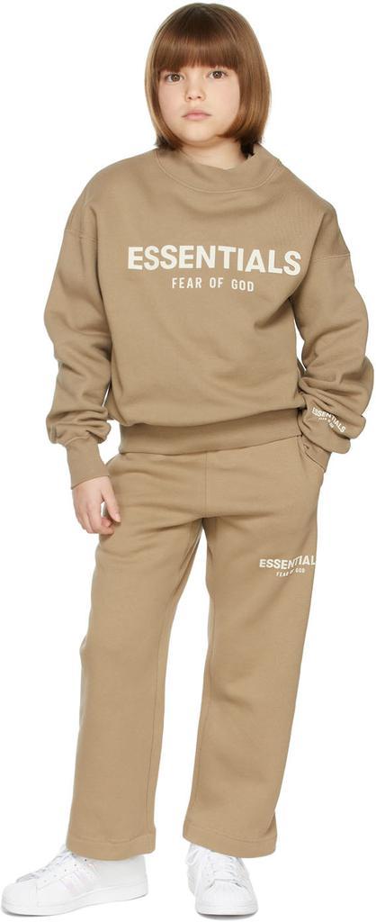 商品Essentials|Kids Tan Fleece Sweatshirt,价格¥267,第1张图片