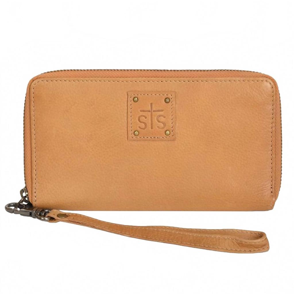 Women's Rosa Wrist Strap Wallet In Camel image 2