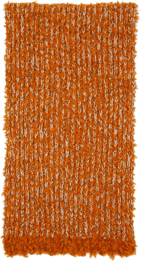 Orange & White Tufted Scarf商品第2张图片规格展示
