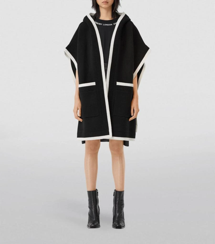 商品Burberry|Wool-Cashmere Logo Cape,价格¥10058,第2张图片详细描述