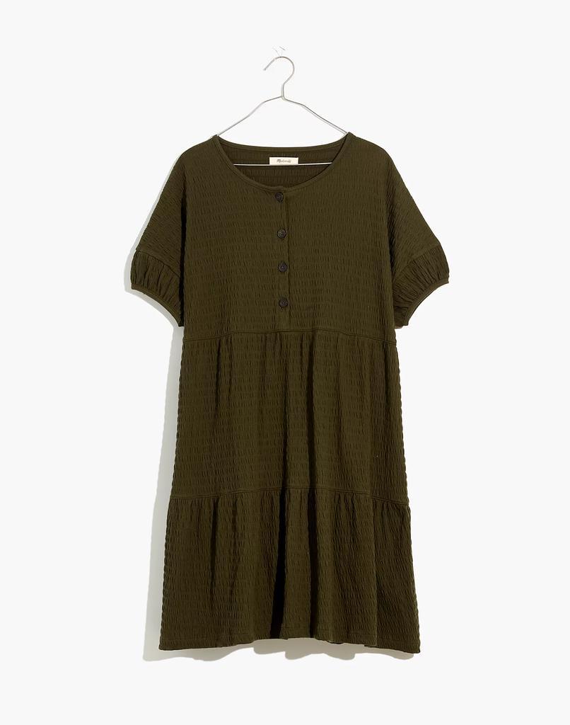 商品Madewell|(Re)sourced Crinkle-Knit Tiered Mini Dress,价格¥662,第7张图片详细描述
