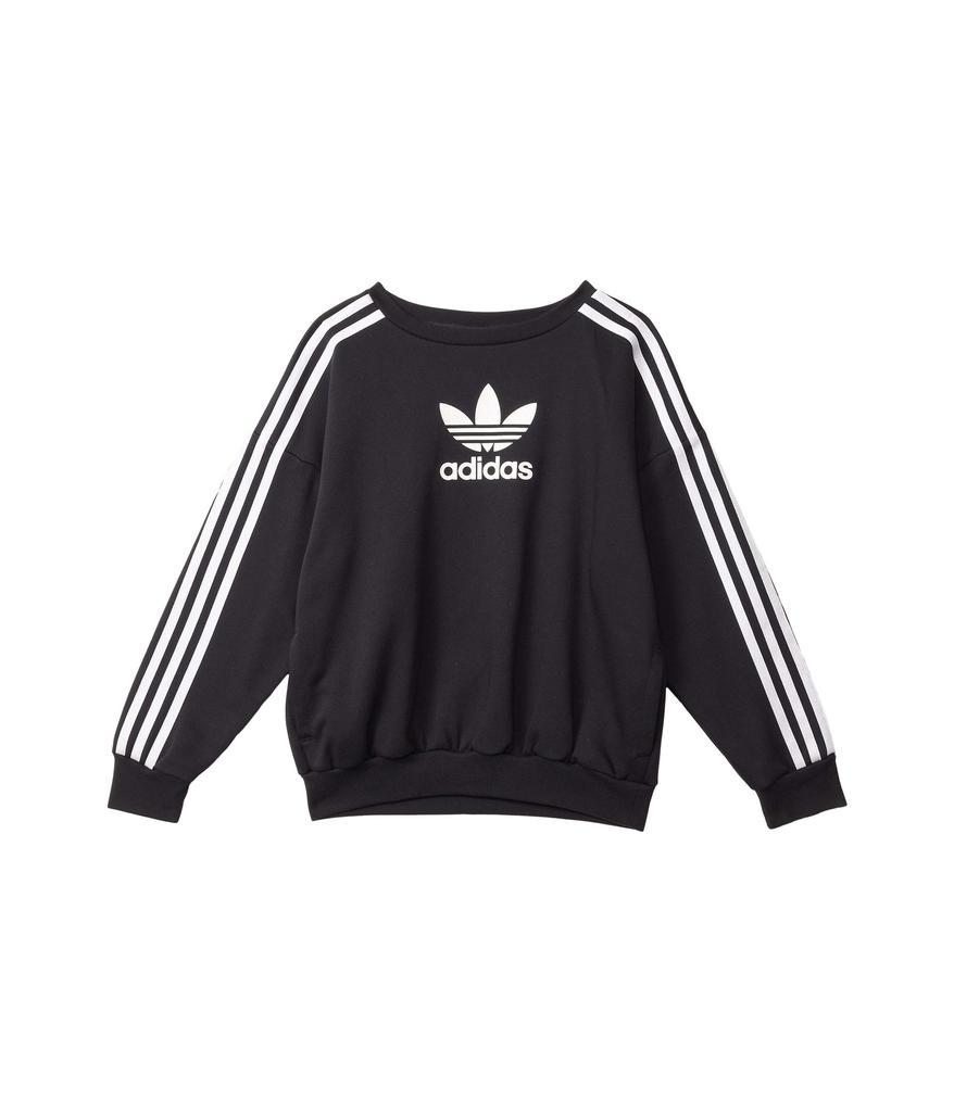 商品Adidas|3 Stripe Crew Sweatshirt (Toddler/Little Kids/Big Kids),价格¥195,第1张图片