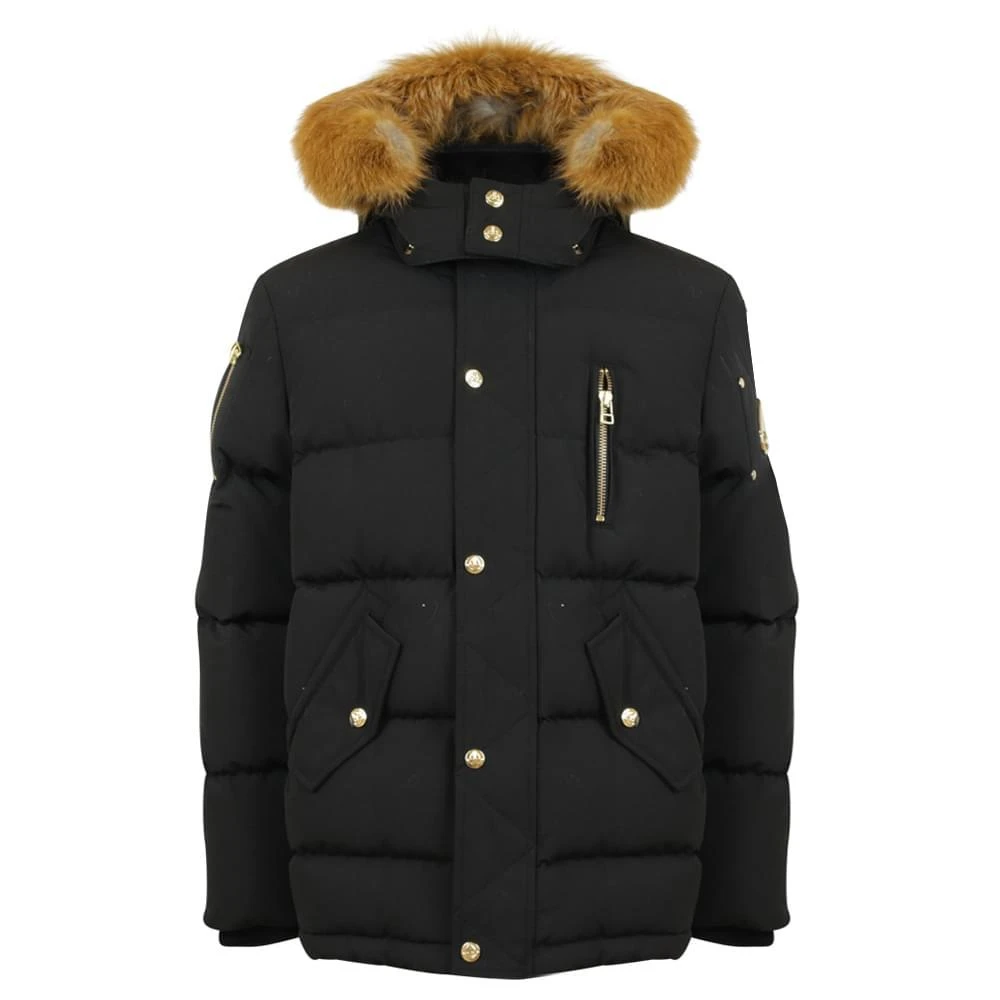 商品Moose Knuckles|Black & Gold 3Q Coat,价格¥3012,第1张图片