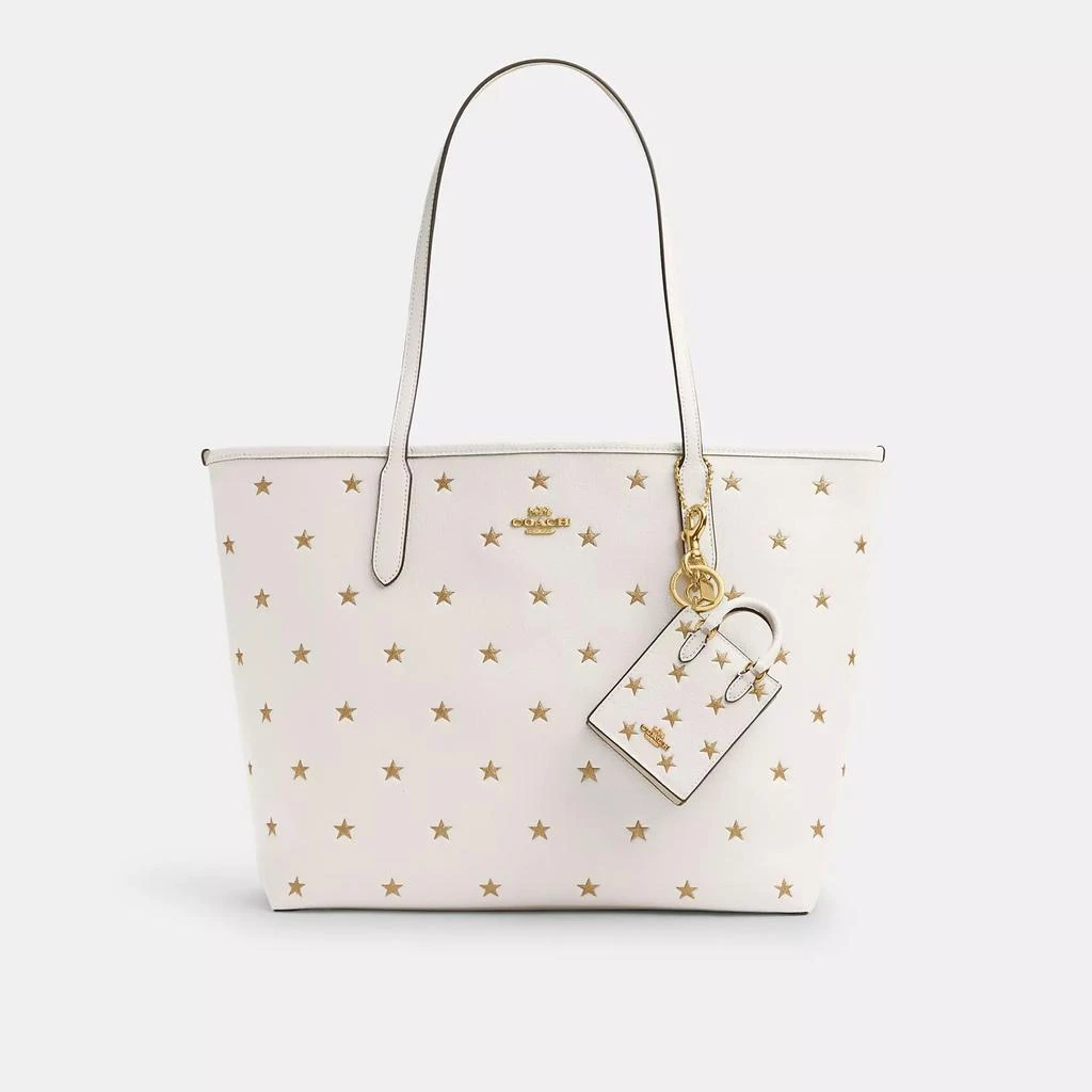 商品Coach|North/South Mini Tote Bag Charm With Star Print,价格¥685,第2张图片详细描述