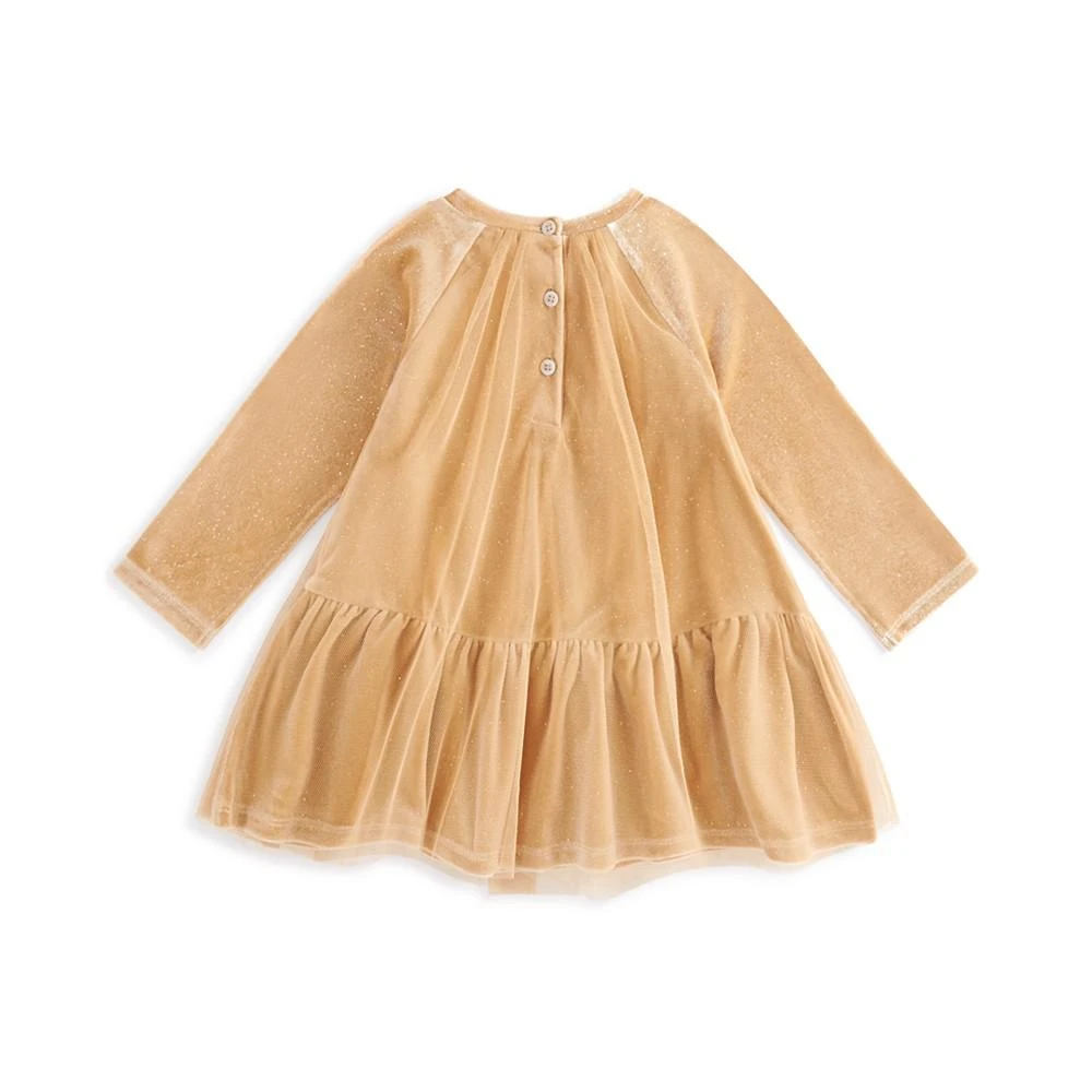 商品First Impressions|Baby Girls Velour & Tulle Dress, Created for Macy's,价格¥113,第2张图片详细描述