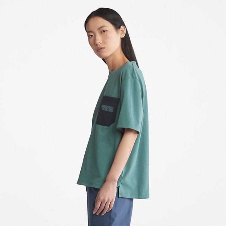 商品Timberland|TimberCHILL™ Pocket T-Shirt for Women in Teal,价格¥185,第6张图片详细描述