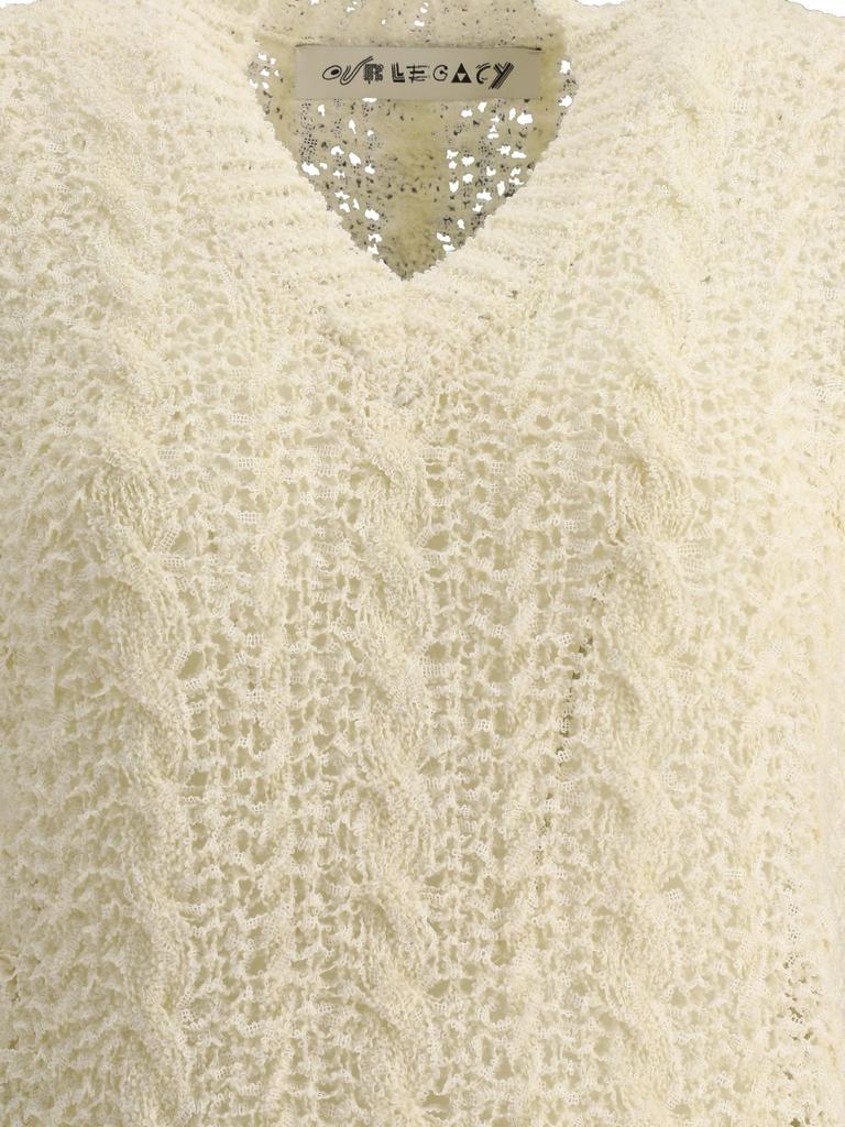Sleeveless cable knit sweater商品第3张图片规格展示