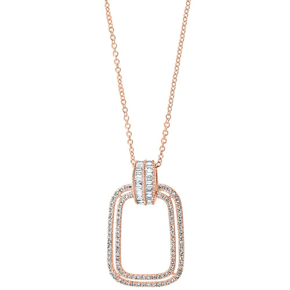 商品Effy|EFFY® Diamond Open 18" Pendant Necklace (1/2 ct. t.w.) in 14k Rose Gold,价格¥32828,第1张图片
