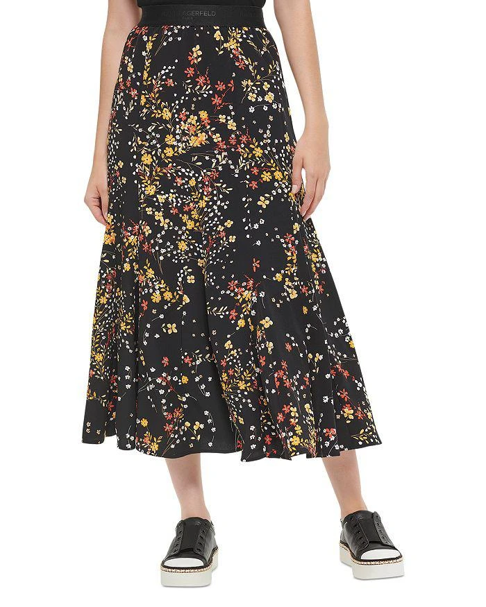 商品Karl Lagerfeld Paris|Floral Midi Skirt,价格¥498,第1张图片