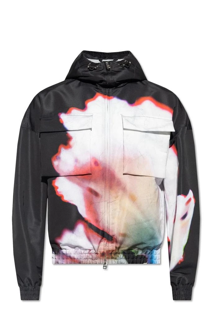商品Alexander McQueen|Alexander McQueen Solarised Flower Hooded Zipped Jacket,价格¥9401,第1张图片