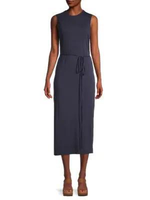 商品Vince|Pima Cotton Midi Dress,价格¥478-¥662,第3张图片详细描述