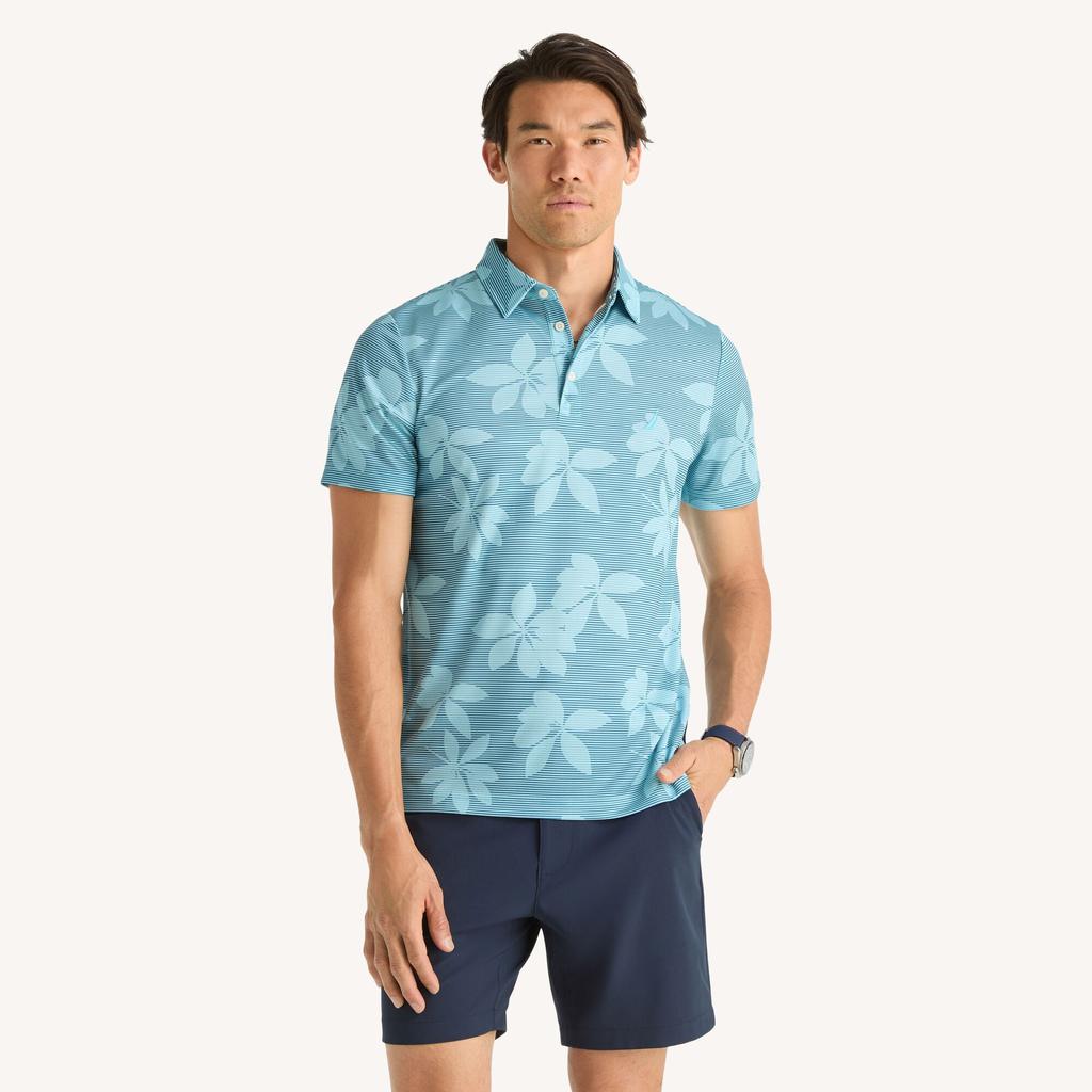 Herren-Golfpolohemd mit Blumenmuster image 2