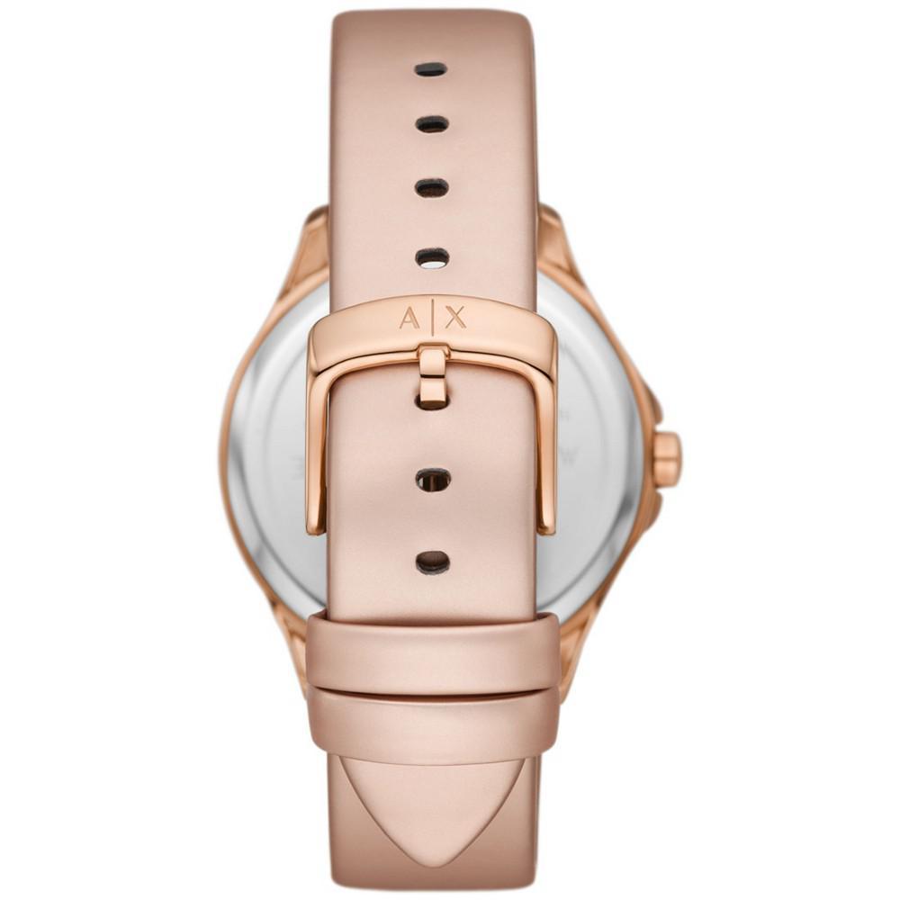 商品Armani Exchange|Women's Three-Hand Rose Gold-Tone Polyurethane Strap Watch, 36mm,价格¥1182,第5张图片详细描述