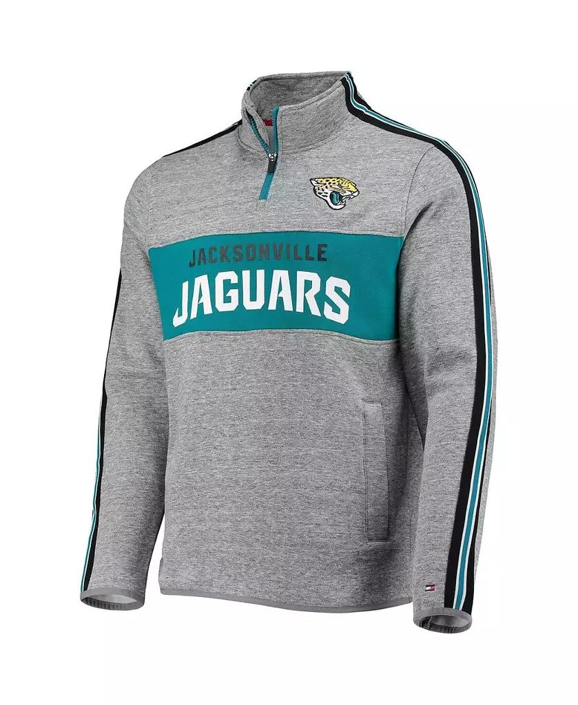 商品Tommy Hilfiger|Men's Heathered Gray Jacksonville Jaguars Mario Quarter-Zip Jacket,价格¥501,第3张图片详细描述