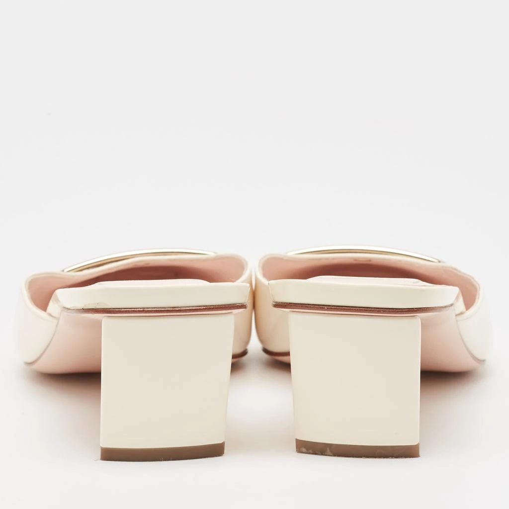 商品[二手商品] Roger Vivier|Roger Vivier Cream Patent Leather Belle Vivier  Mules Size 39,价格¥3809,第5张图片详细描述