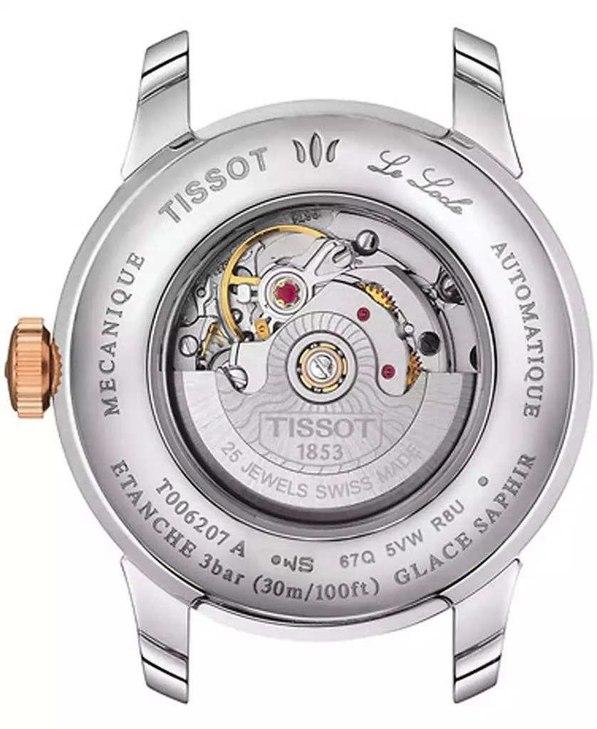 商品Tissot|Women's Swiss Le Locle Automatic Lady Diamond Accent Two-Tone Stainless Steel Bracelet Watch 29mm,价格¥6247,第4张图片详细描述