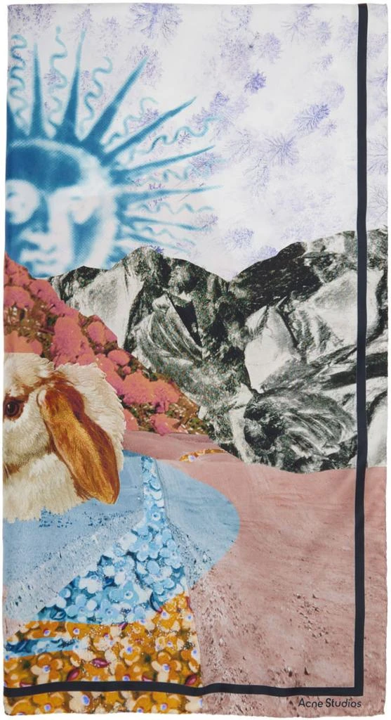 商品Acne Studios|Multicolor Silk Vens Surreal Landscape Scarf,价格¥1031,第1张图片