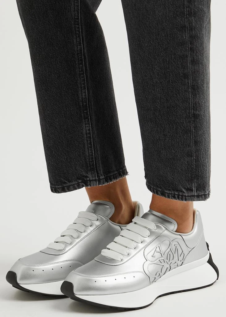 商品Alexander McQueen|Sprint Runner metallic leather sneakers,价格¥2599,第5张图片详细描述