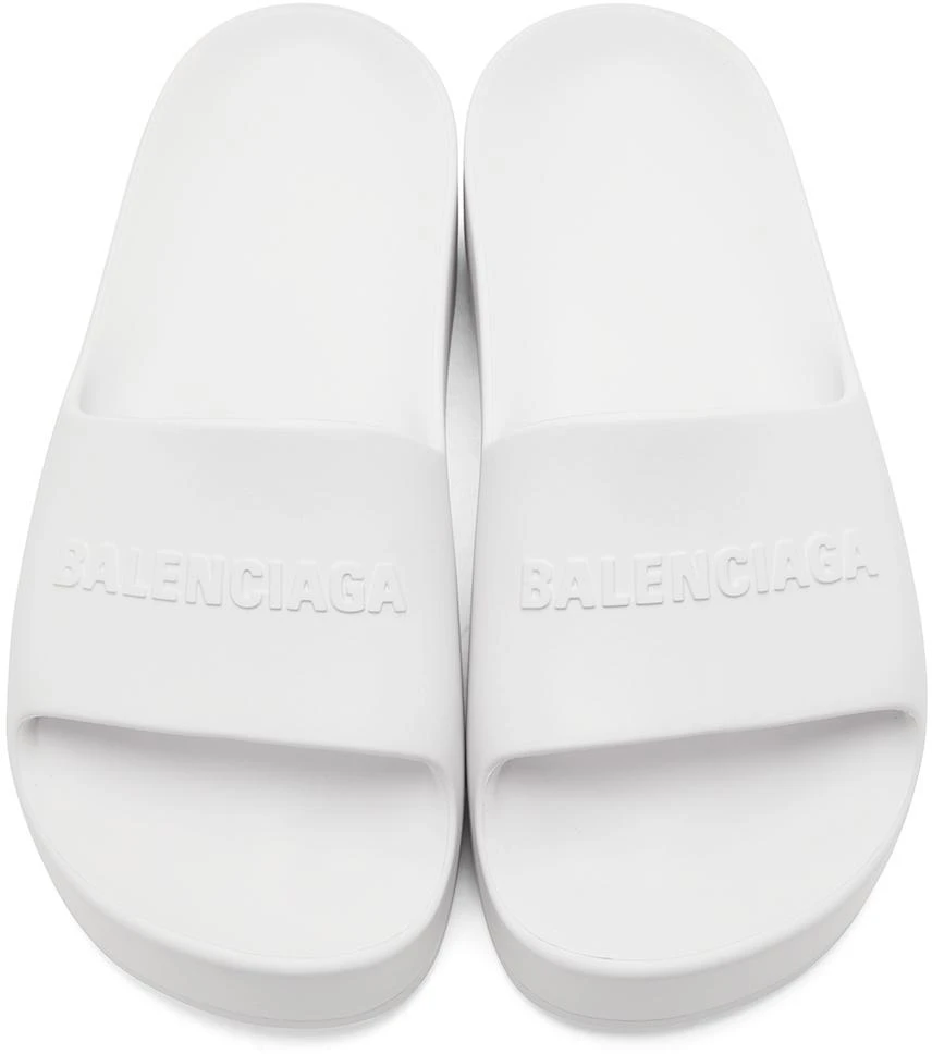 商品Balenciaga|White Chunky Platform Sandals,价格¥3847,第5张图片详细描述