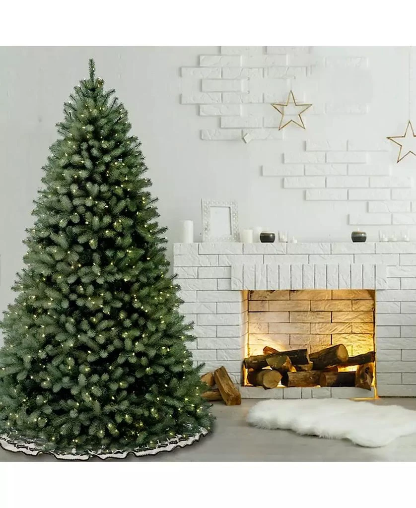 商品National Tree Company|National Tree 6' Feel Real  Downswept Douglas Blue Fir Hinged Tree with 600 Clear Lights,价格¥2355,第3张图片详细描述