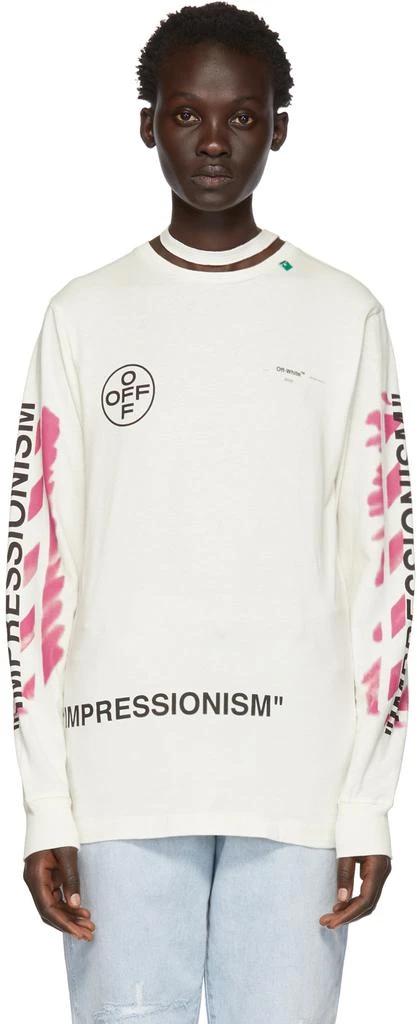 商品Off-White|Off-White Diag Stencil Long Sleeve T-Shirt,价格¥2048,第1张图片