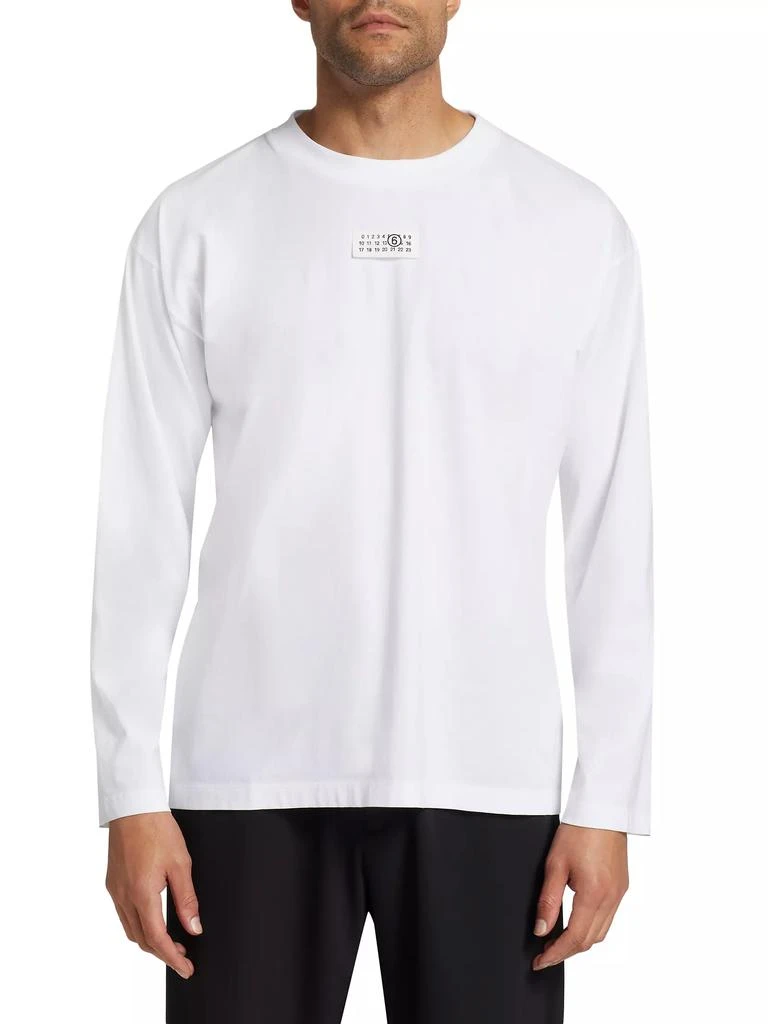 商品MM6|Cotton Long-Sleeve T-Shirt,价格¥2228,第3张图片详细描述