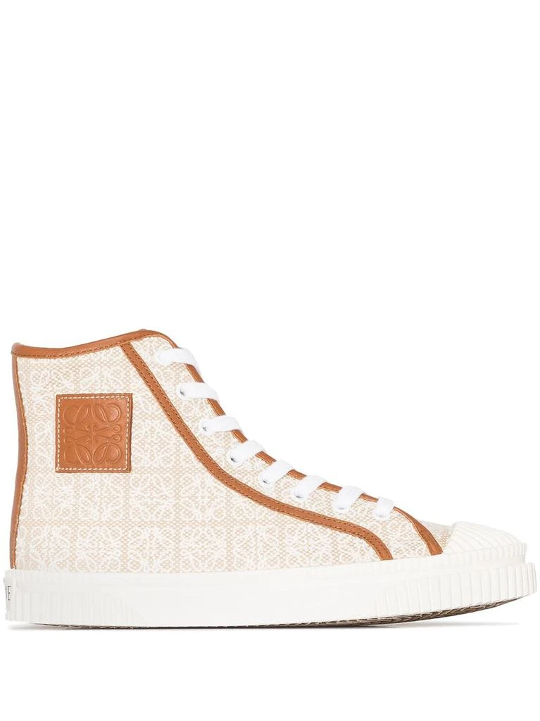 商品Loewe|LOEWE - Anagram Canvas High Top Sneakers,价格¥4393,第1张图片