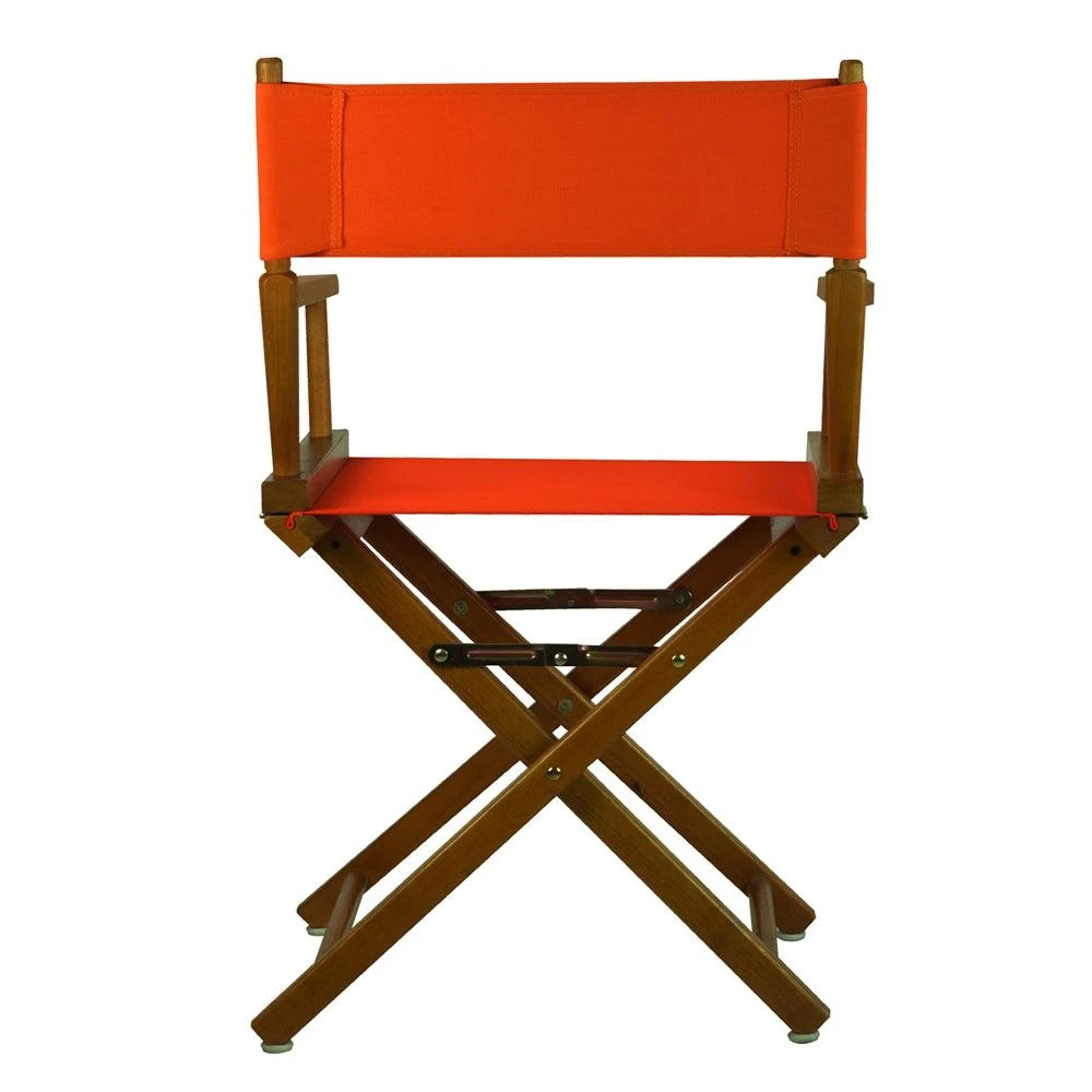 商品Casual Home|18" Director's Chair Honey Oak Frame-Orange Canvas,价格¥693,第3张图片详细描述