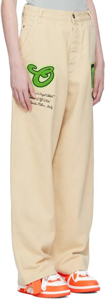 商品Off-White|Beige Patch Jeans,价格¥3895,第2张图片详细描述