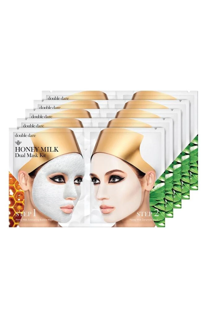 商品Double Dare|Honey Milk Dual Mask Kit - Pack of 5,价格¥212,第1张图片