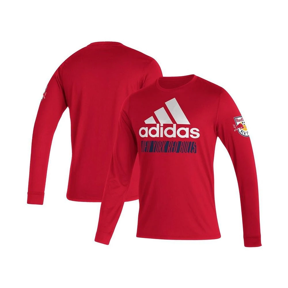 商品Adidas|Men's Red New York Red Bulls Vintage-Like AEROREADY Long Sleeve T-shirt,价格¥234,第1张图片