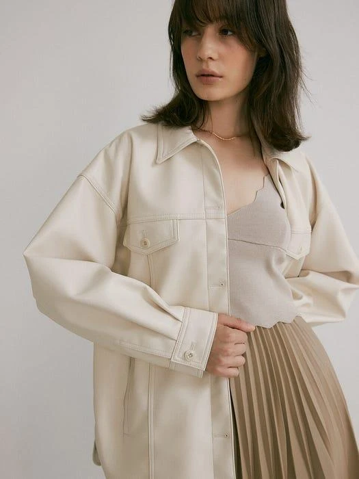 商品Lemme|Vegan Leather Over-fit Loose Jacket_2 Colors,价格¥1013,第3张图片详细描述