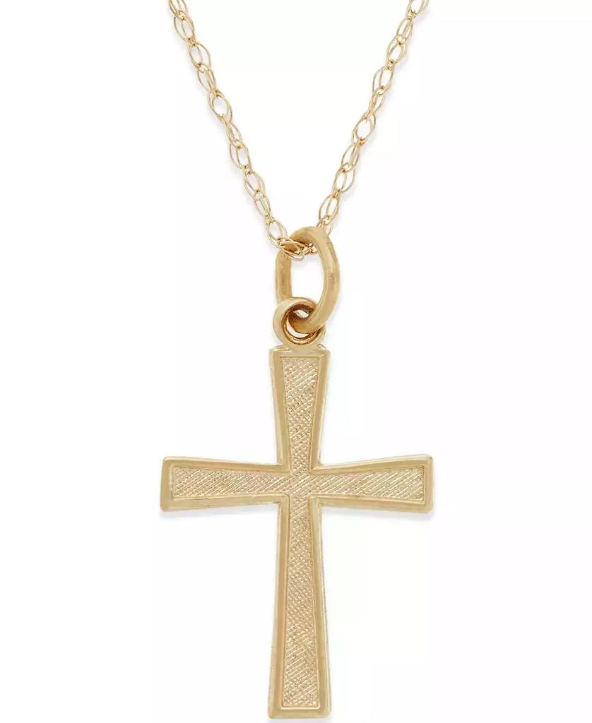 商品Macy's|Small Cross Pendant Necklace in 14k Gold,价格¥608,第1张图片