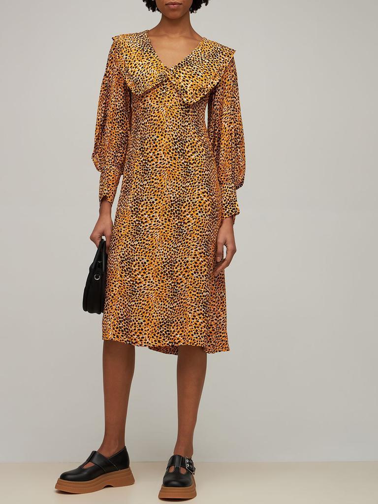 商品Ganni|Printed Viscose Crêpe Midi Dress,价格¥1199,第1张图片