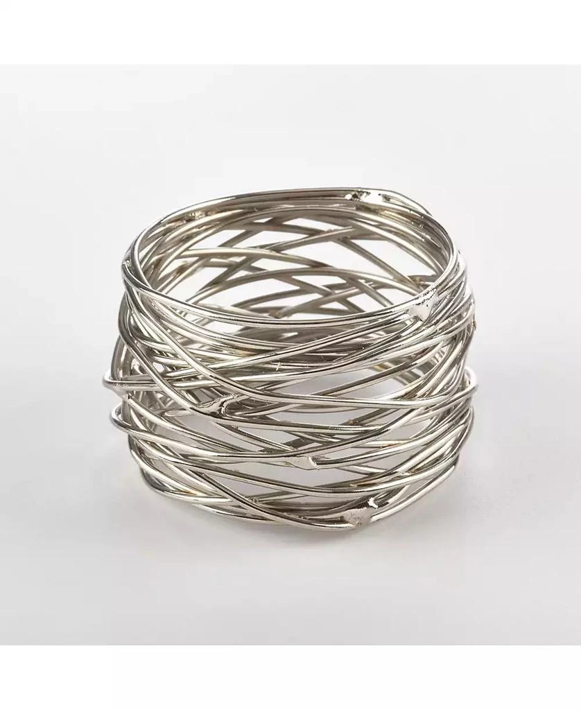 商品Saro Lifestyle|Metal Design Metal Design Napkin Ring, Set of 4,价格¥148,第1张图片