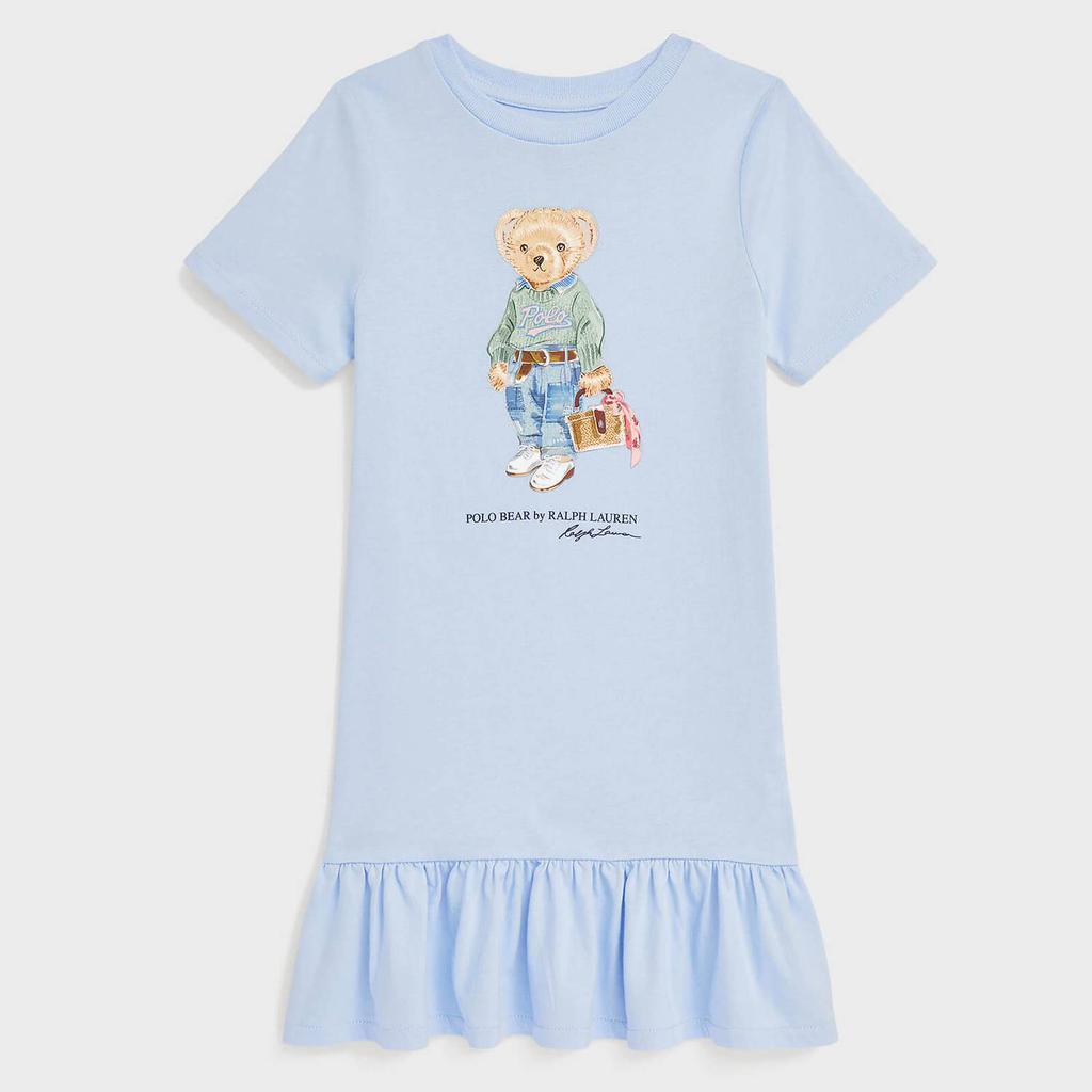 商品Ralph Lauren|Polo Ralph Lauren Girls’ Ruffle Polo Bear Cotton-Jersey Dress,价格¥644,第1张图片