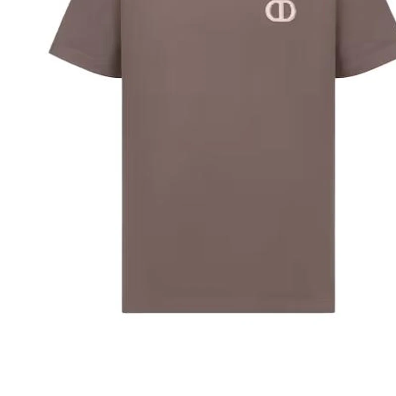 商品[国内直发] Dior|迪奥 SS23 纯色Logo刺绣圆领短袖T恤 男款 棕色,价格¥3051,第8张图片详细描述