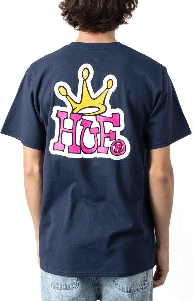 Huf Crown Logo T-Shirt - Navy商品第3张图片规格展示