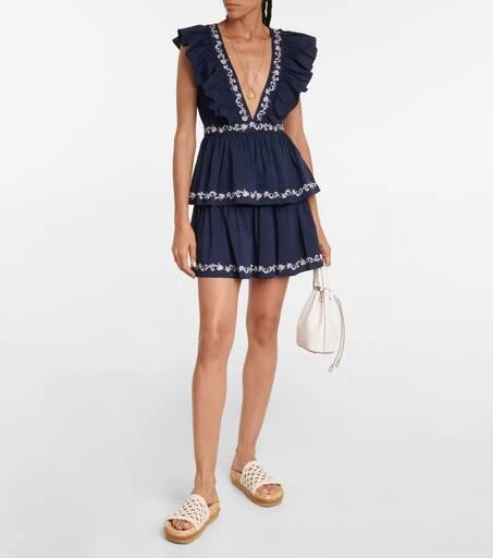 商品CAROLINE CONSTAS|Miranda embroidered minidress,价格¥2235,第2张图片详细描述